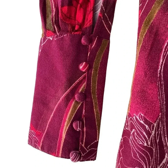 FREE PEOPLE | NWOT | FIELD OF FLOWERS LONG SLEEVE V-NECK TUNIC DRESS | SIZE: XS - Picture 4 of 9